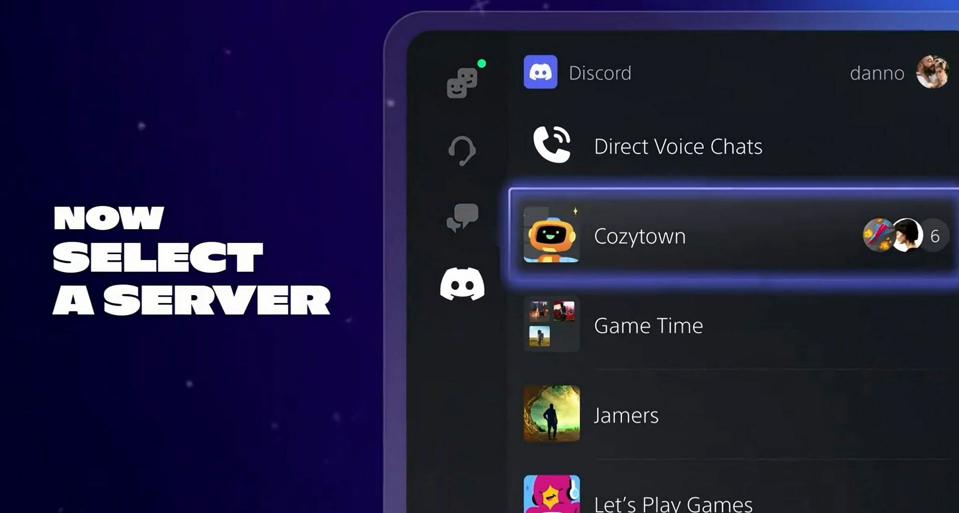 Select the Discord server you want to join (Image via PlayStation)