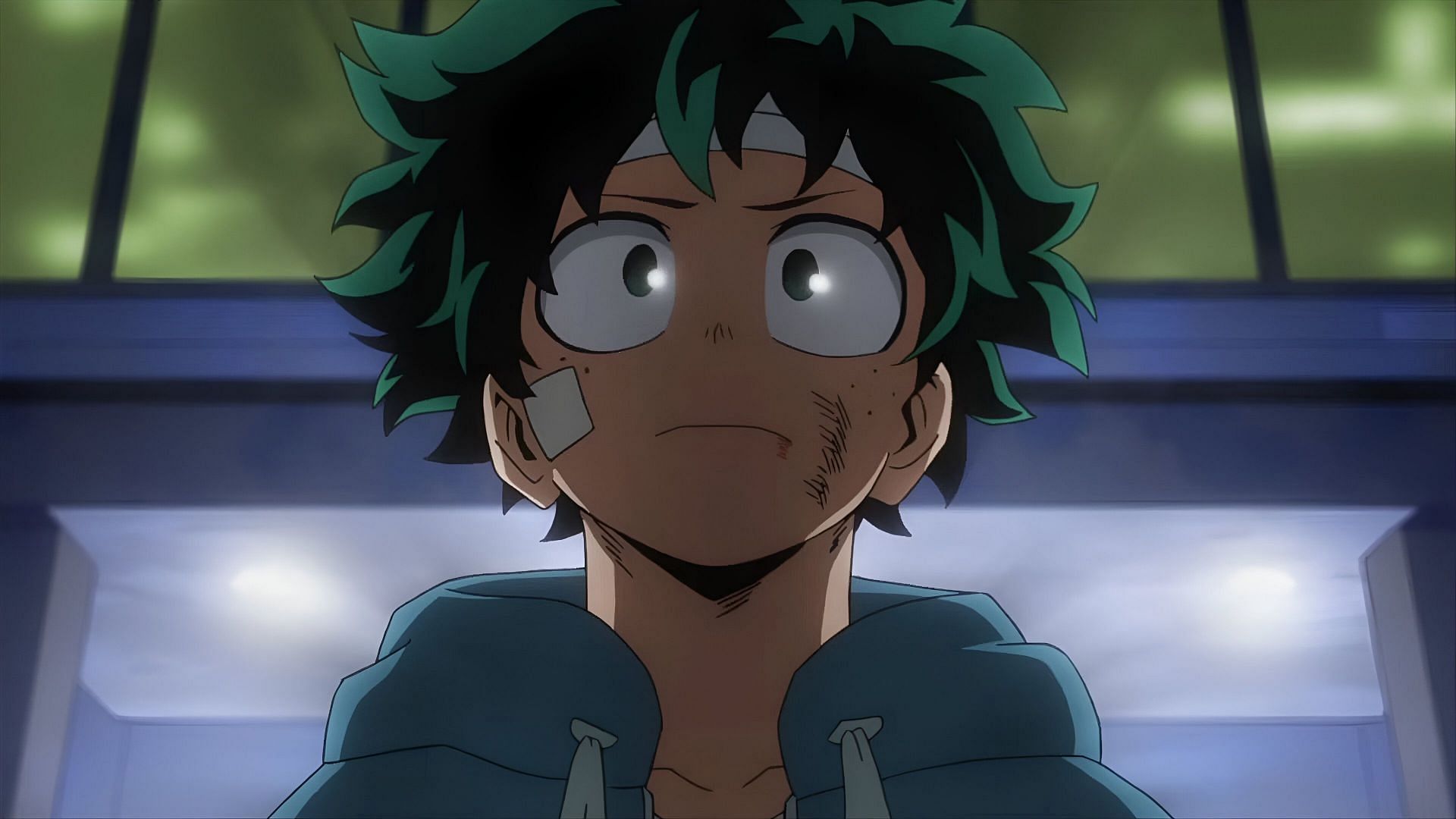 Deku, as seen in the anime (Image via Bones)