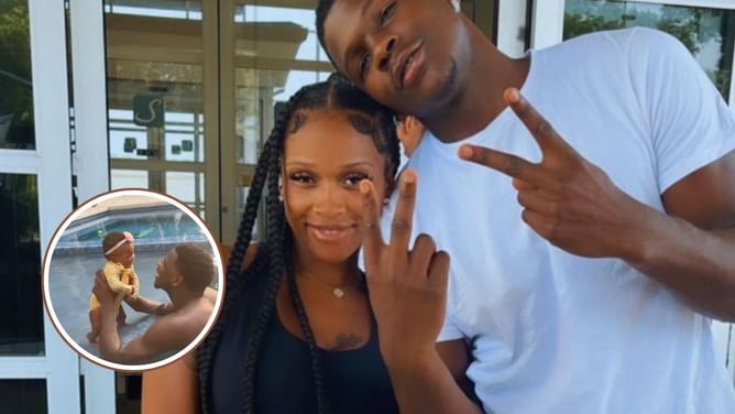 Anthony Edwards' girlfriend Jeanine Robel shares adorable video of T'Wolves star swimming with newborn