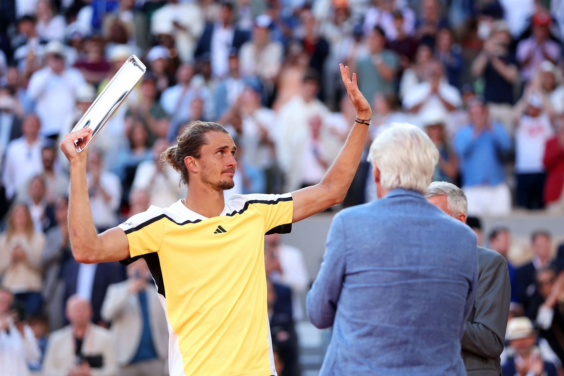 Alexander Zverev pictured at the 2024 French Open after defeat to Carlos Alcaraz (Image Source: Getty)