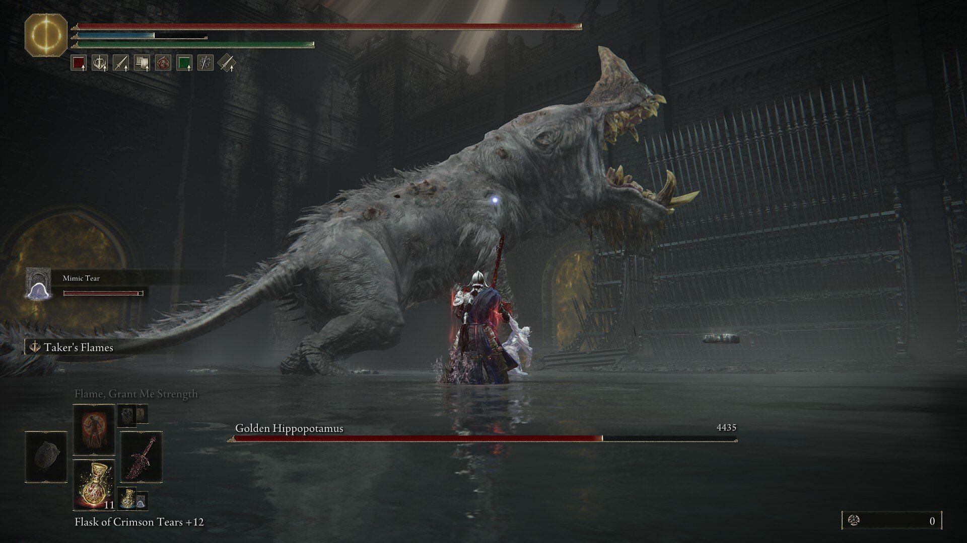 The Golden Hippopotamus sets the standard for the kind of difficulty you will face in the mid to late-game sections of the DLC (Image via FromSoftware)