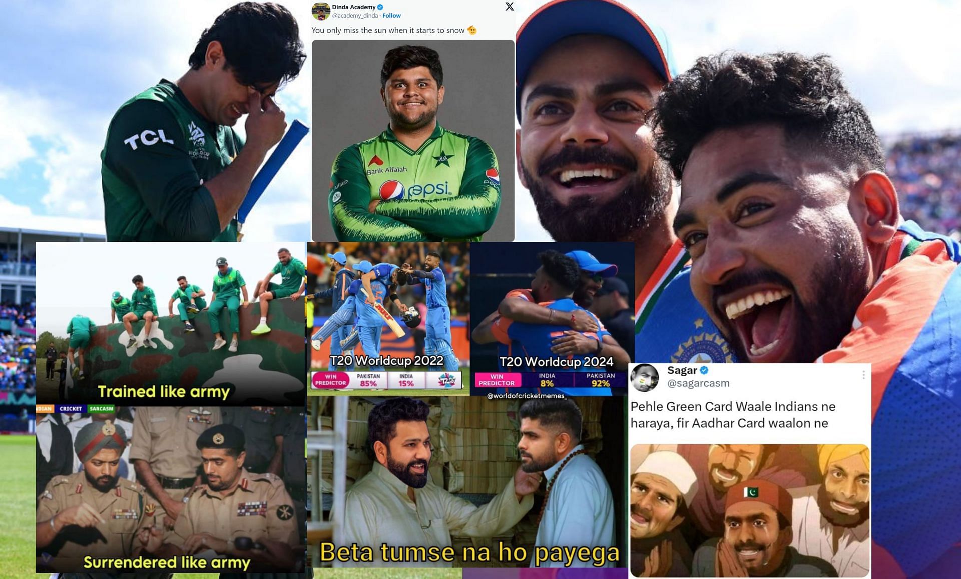 Fans troll Pakistan their loss vs India. (Images: ICC)