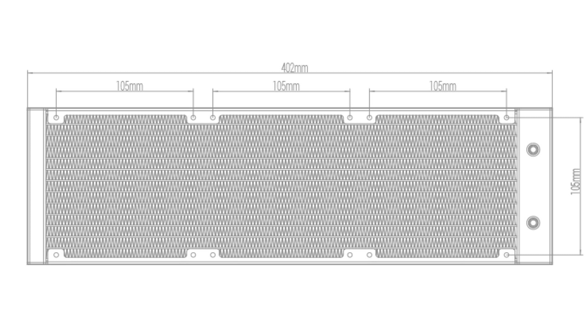 Schematic diagram of the radiator of the DeepCool LD360 AIO (Image via DeepCool)