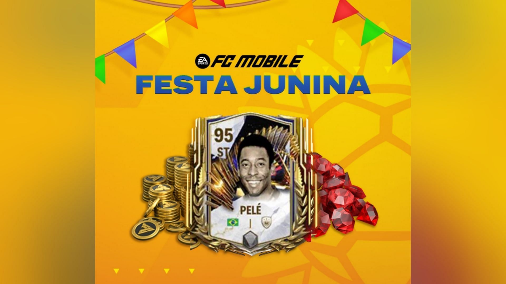 Players can now get a free TOTS Icon Pele in EA FC Mobile Festa Junina event (Image via EA Sports) 