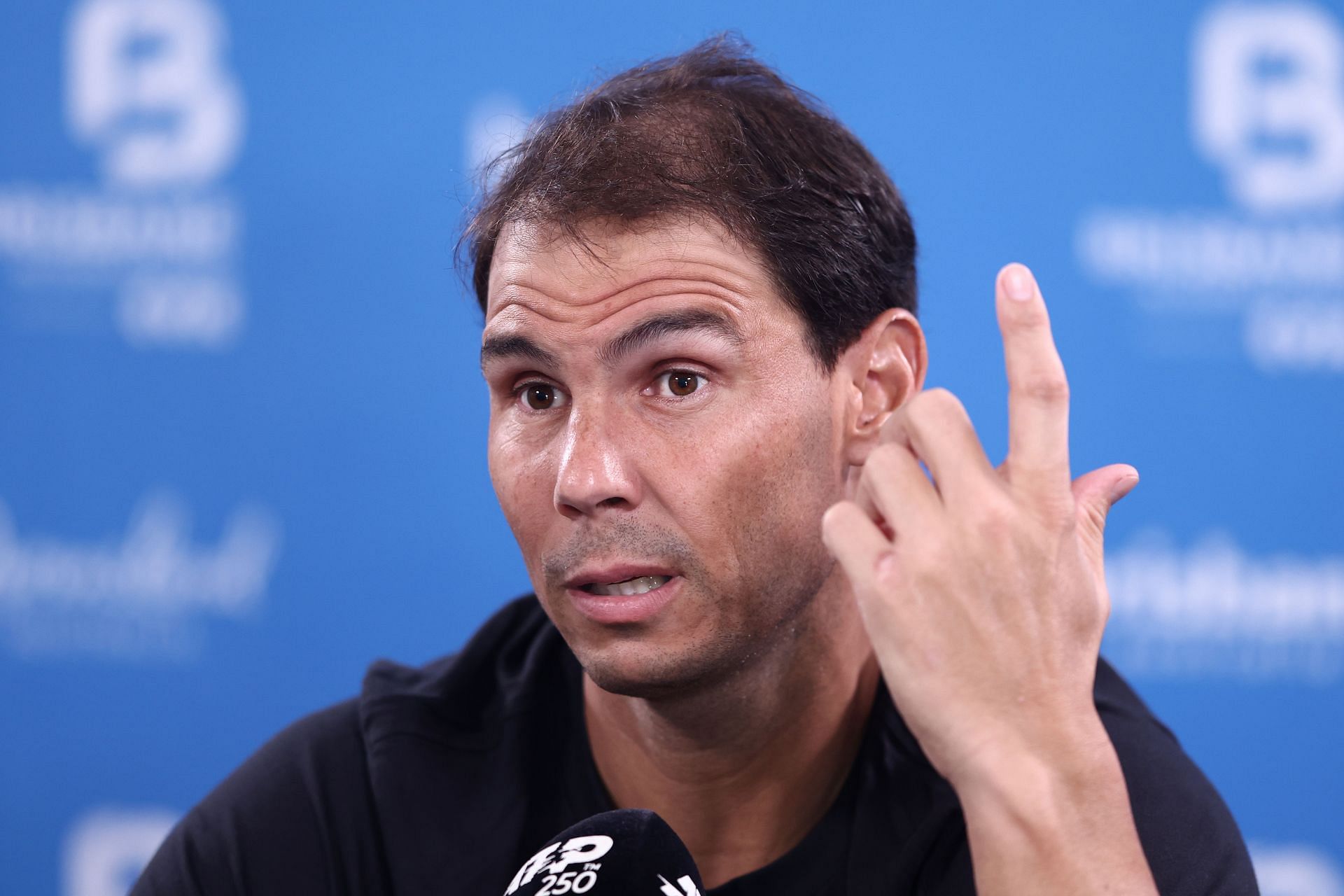 Rafael Nadal at a press conference