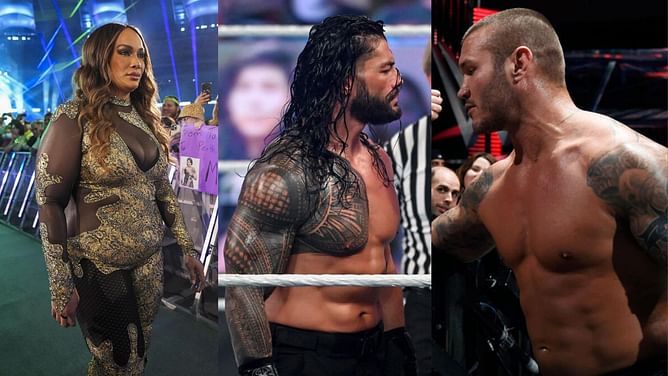 Nia Jax reacts to her picture with Randy Orton and "Roman Reigns"