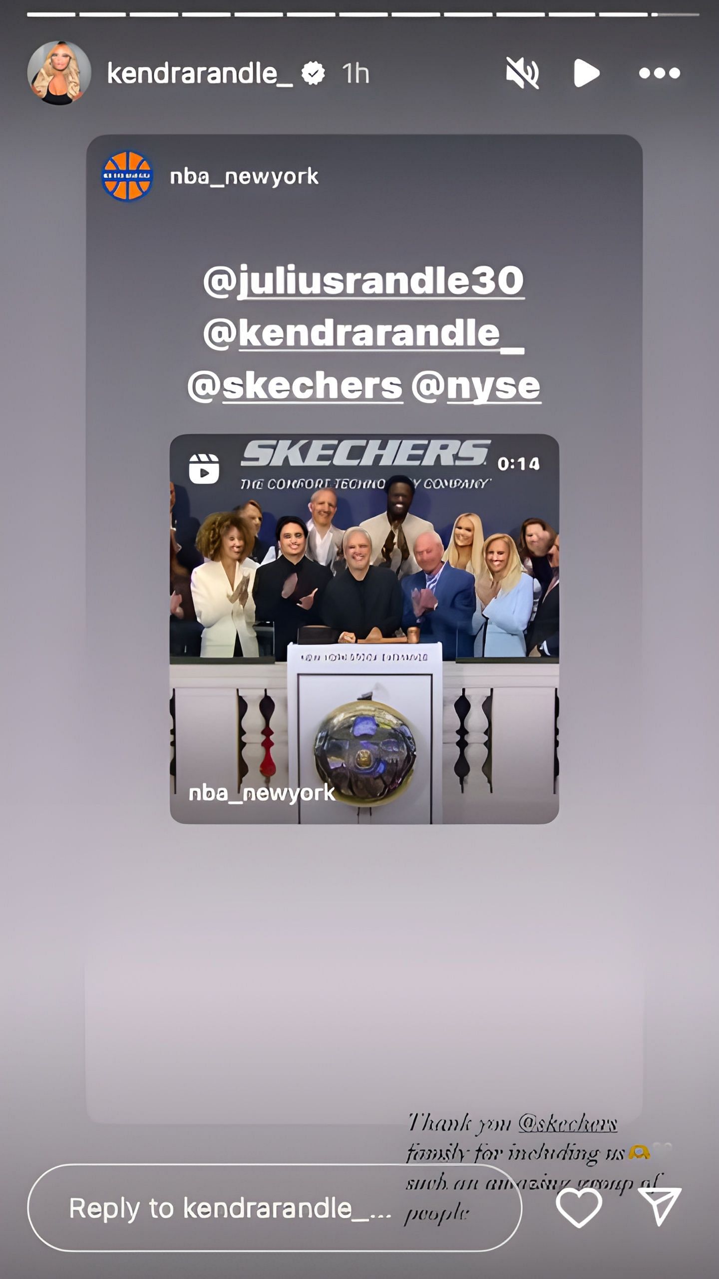 Kendra Randle&#039;s IG Story [Photo Credit: Kendra Randle&#039;s IG Handle]