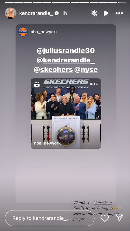 Kendra Randle's IG Story [Photo Credit: Kendra Randle's IG Handle]