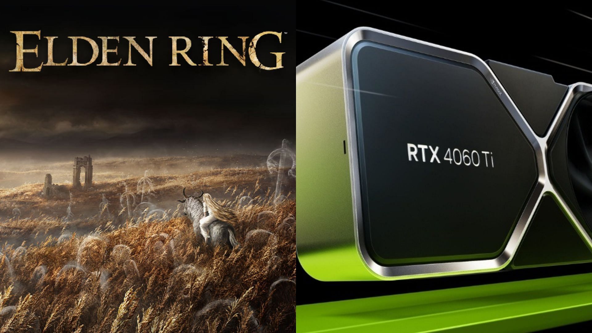 The Nvidia RTX 4060 and 4060 Ti are capable GPUs for playing Elden Ring (Image via Nvidia and FromSoftware)