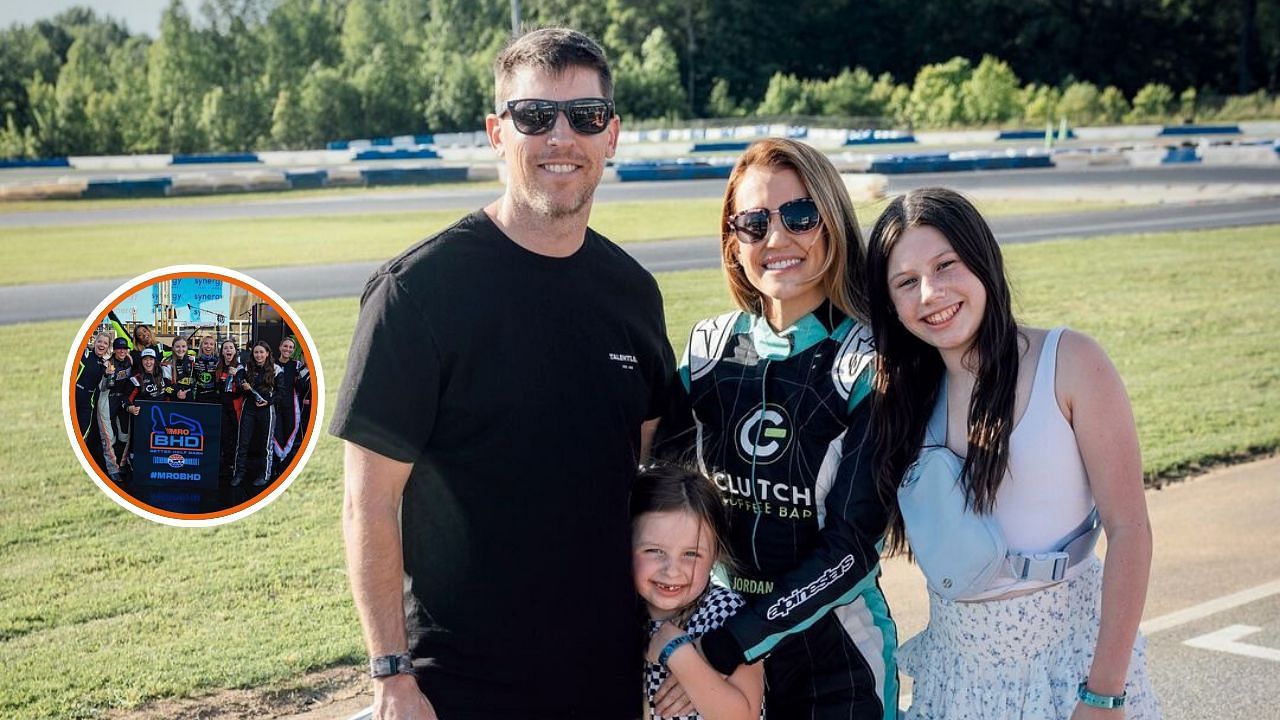 Denny Hamlin&rsquo;s fiance Jordan Fish competes in Motor Racing Outreach charity race with other NASCAR wives and girlfriends 