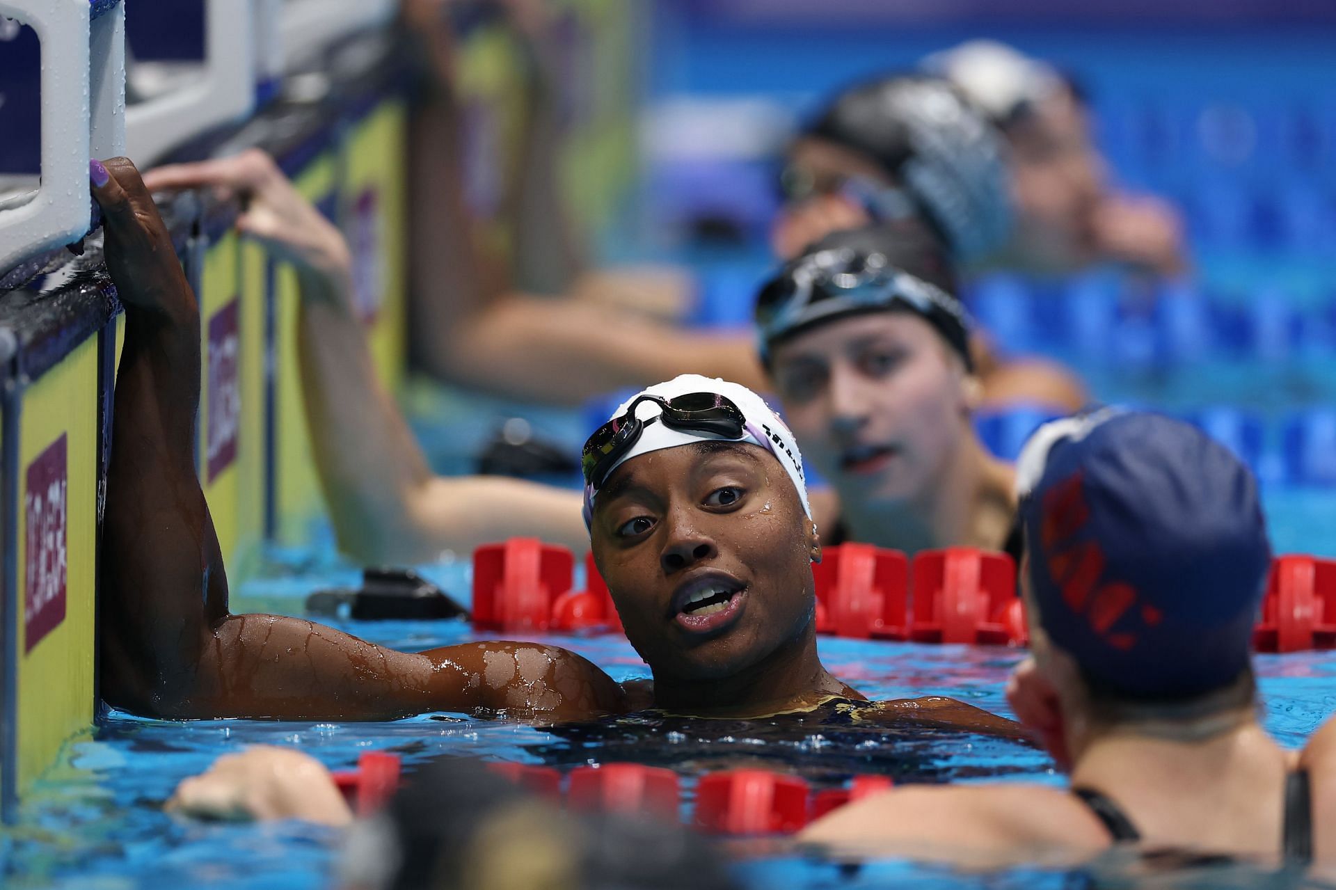 Simone Manuel during the 2024 U.S. Olympic Team Trials (Source: Getty)