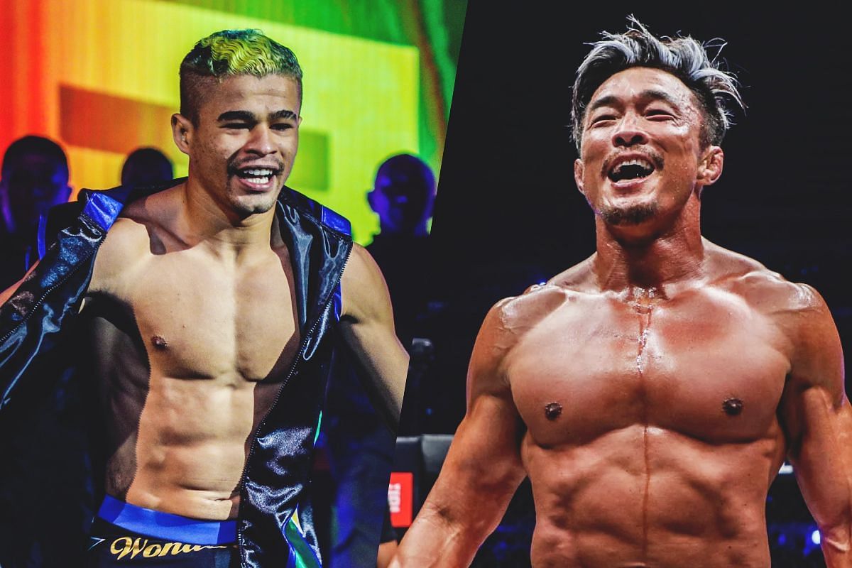 (left) Fabricio Andrade and (right) Yoshihiro Akiyama