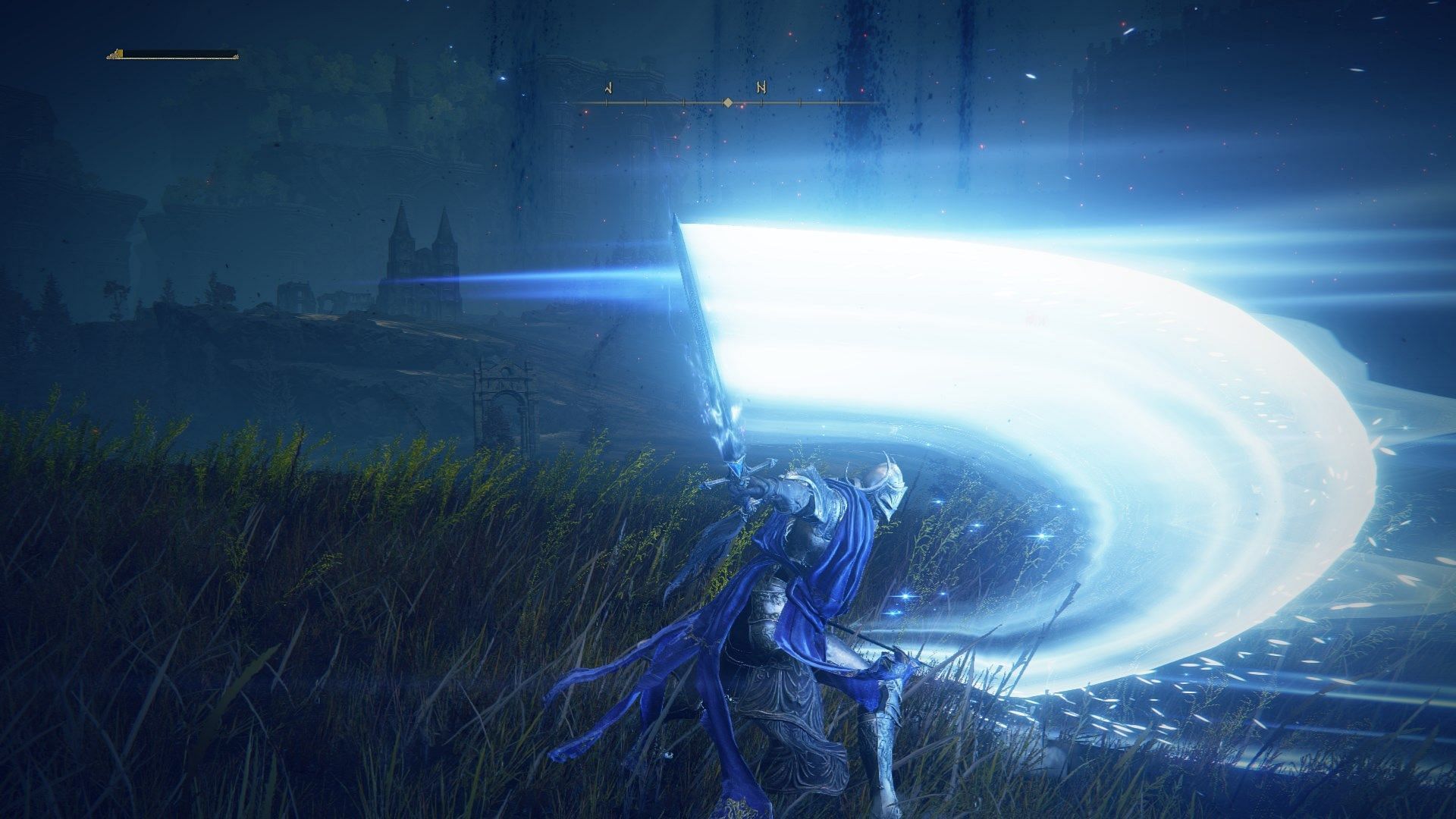 Moon-and-Fire Stance of Rellana&#039;s Twinblade (Image via FromSoftware)