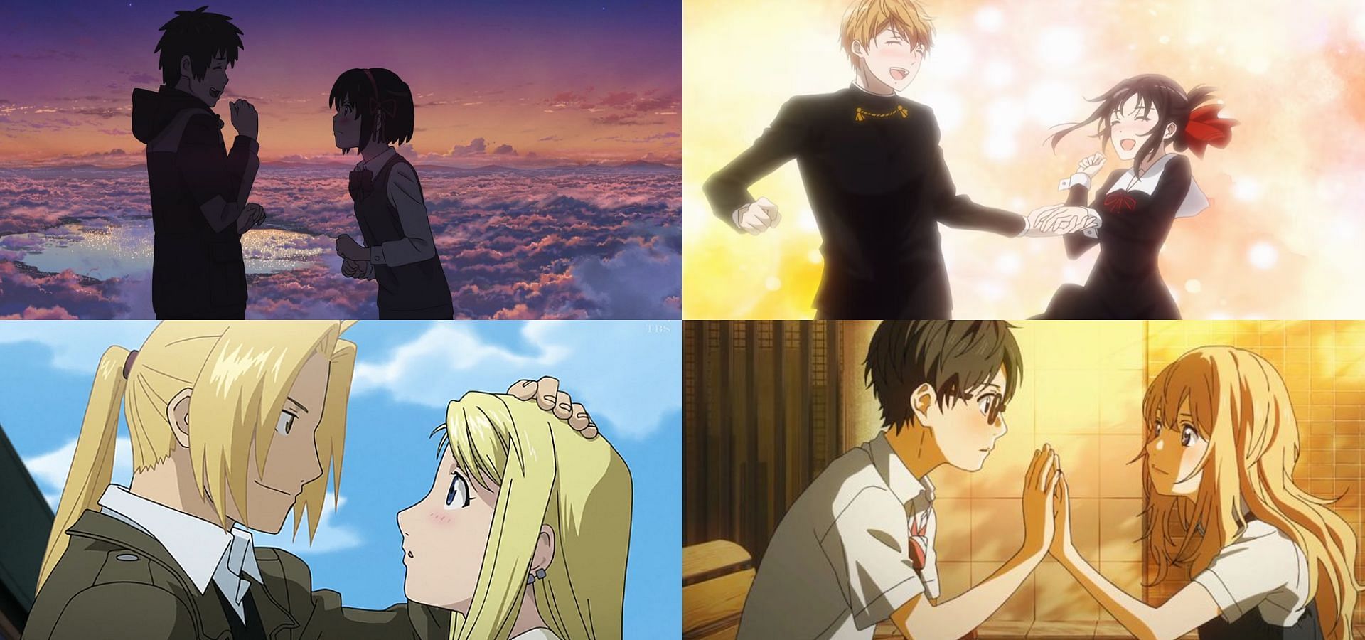 Most iconic anime love confessions (Image via  Fuji TV,CoMix Wave Filmss,Bones,CloverWorks)