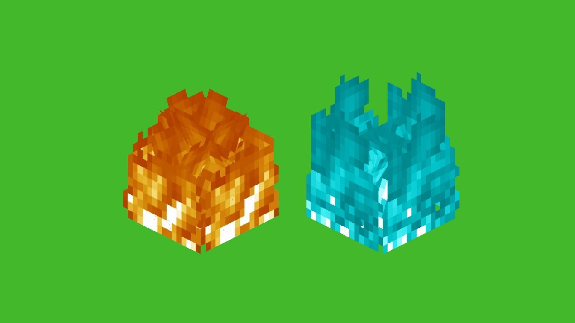 The two types of fire (Image via Mojang Studios)