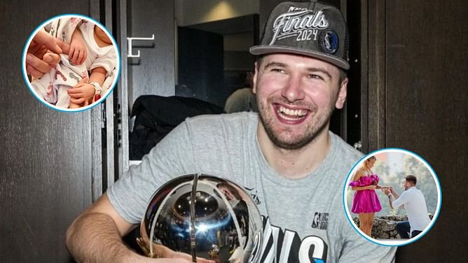 Luka Doncic's fiancée Anamaria Goltes decks baby Gabriela in NBA gear to celebrate Mavericks' finals run