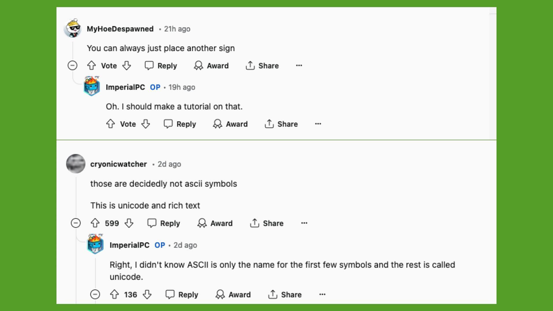 Reddit reacts to the post (Image via Reddit/ImperialPC/Mojang Studios)