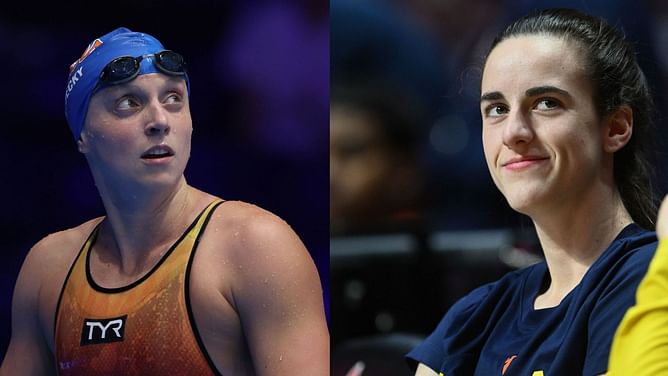 "Caitlin Clark is drawing a lot of attention" - Katie Ledecky reacts to Indiana Fever rookie's presence at U.S. Swimming Olympic Team Trials 2024