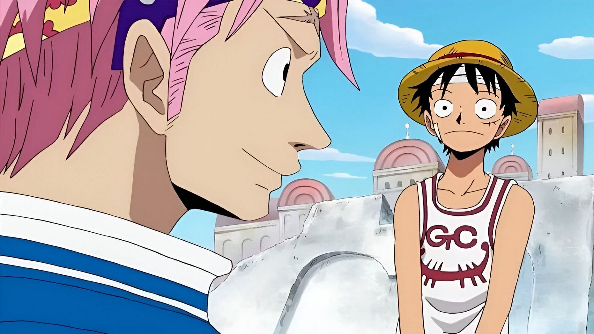 Koby (left) and Luffy (right) as seen in the anime (Image via Toei Animation)