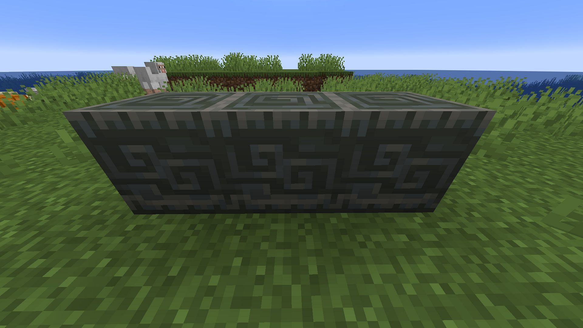 Chiseled tuff blocks have a unique pattern texture in Minecraft 1.21 (Image via Mojang)