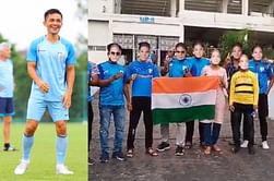 [Watch] Indian fans sport Sunil Chhetri masks to support the football great in his final international game