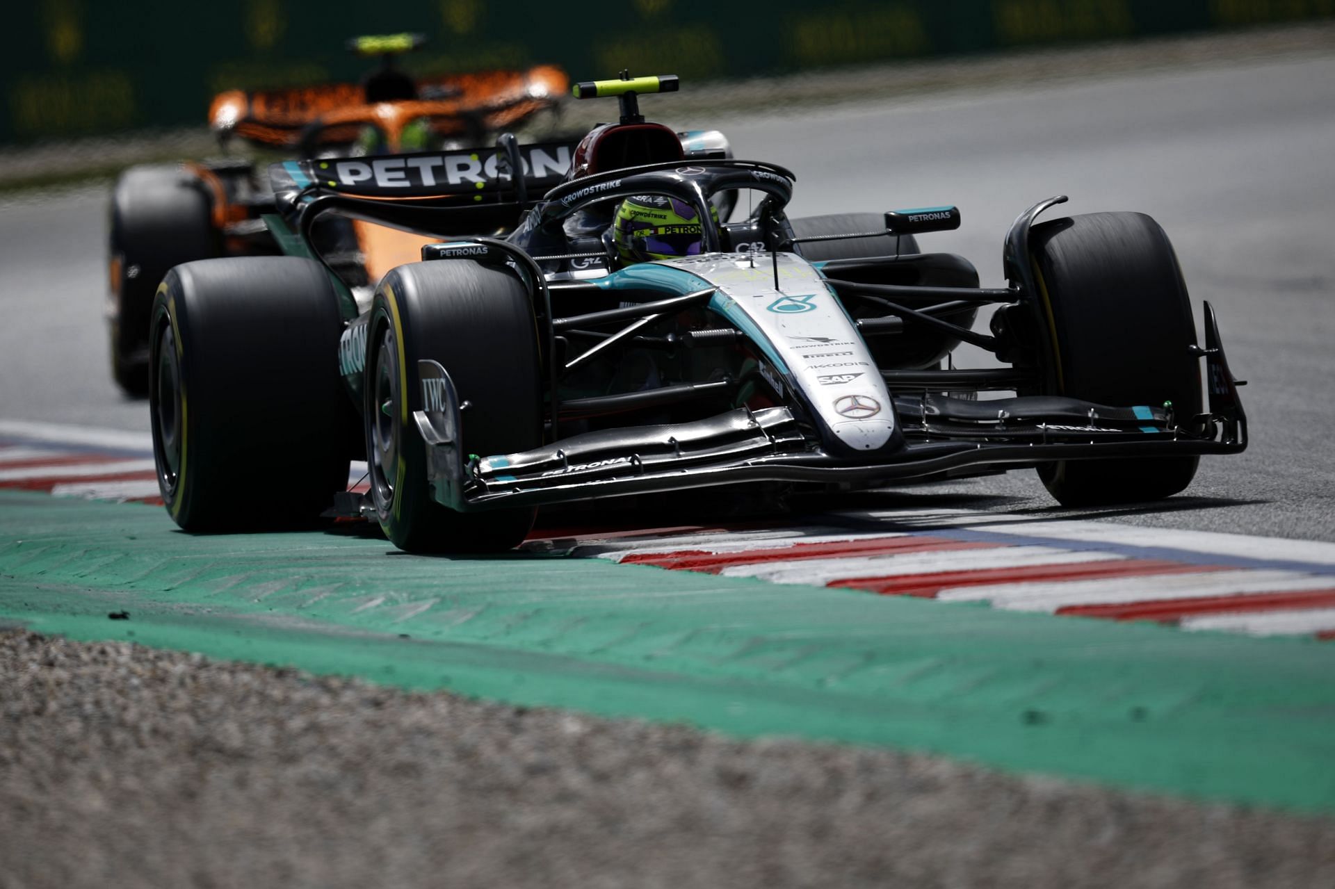 F1 Grand Prix of Spain: Lewis Hamilton of Great Britain driving the (44) Mercedes AMG Petronas F1 Team W15. Courtesy: Getty