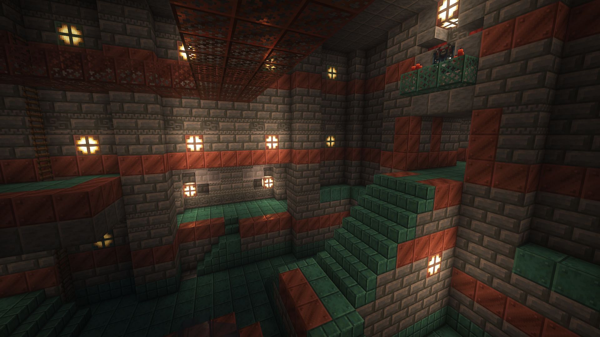 Complimentary Unbound being used in a trial chamber (Image via Mojang)