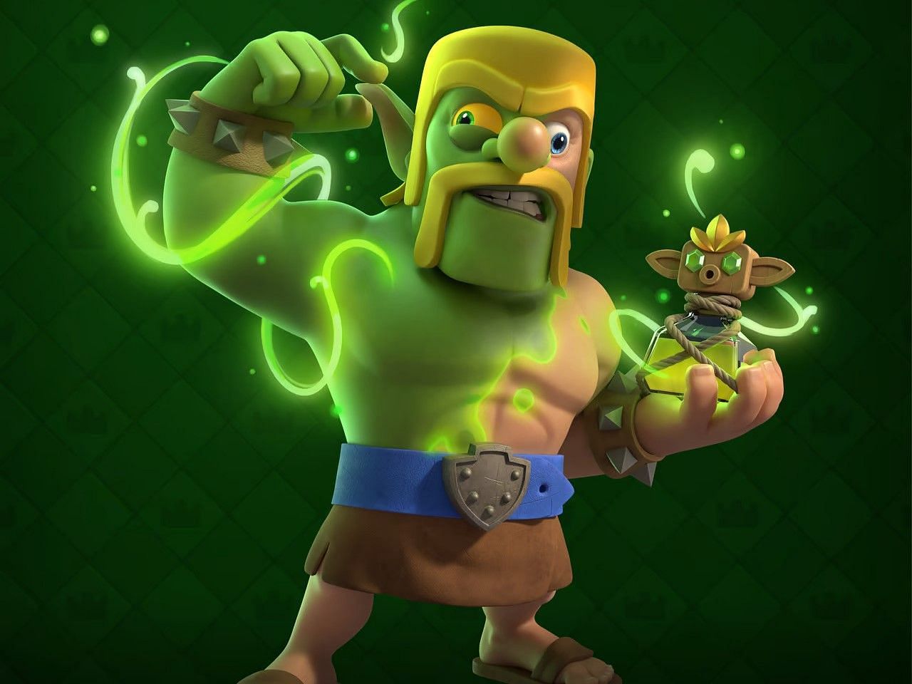 Barbarian affected by Goblin Curse spell (Image via RoyaleAPI || Supercell)