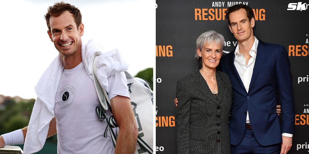 Andy Murray (L), Andy Murray with Judy Murray (Source: Getty)