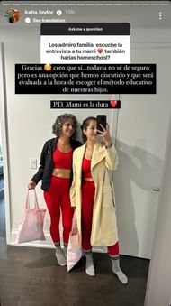 Katia wrote about her daughter's potential educational methods @katia.lindor/Instagram