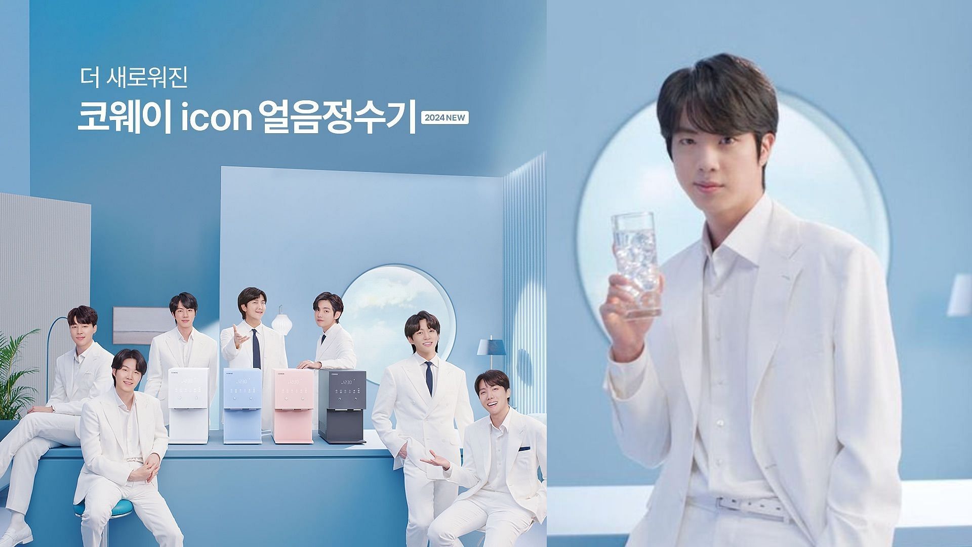 Coway shares new ads featuring all 7 BTS members post-Jin&rsquo;s military service discharge (Images Via Instagram/@coway.kr) 
