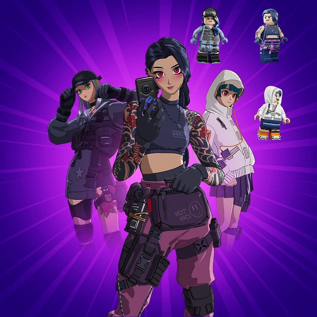 Chigusa is definitely among the best Fortnite fan-made skins with her peppy looks (Image via Epic Games)