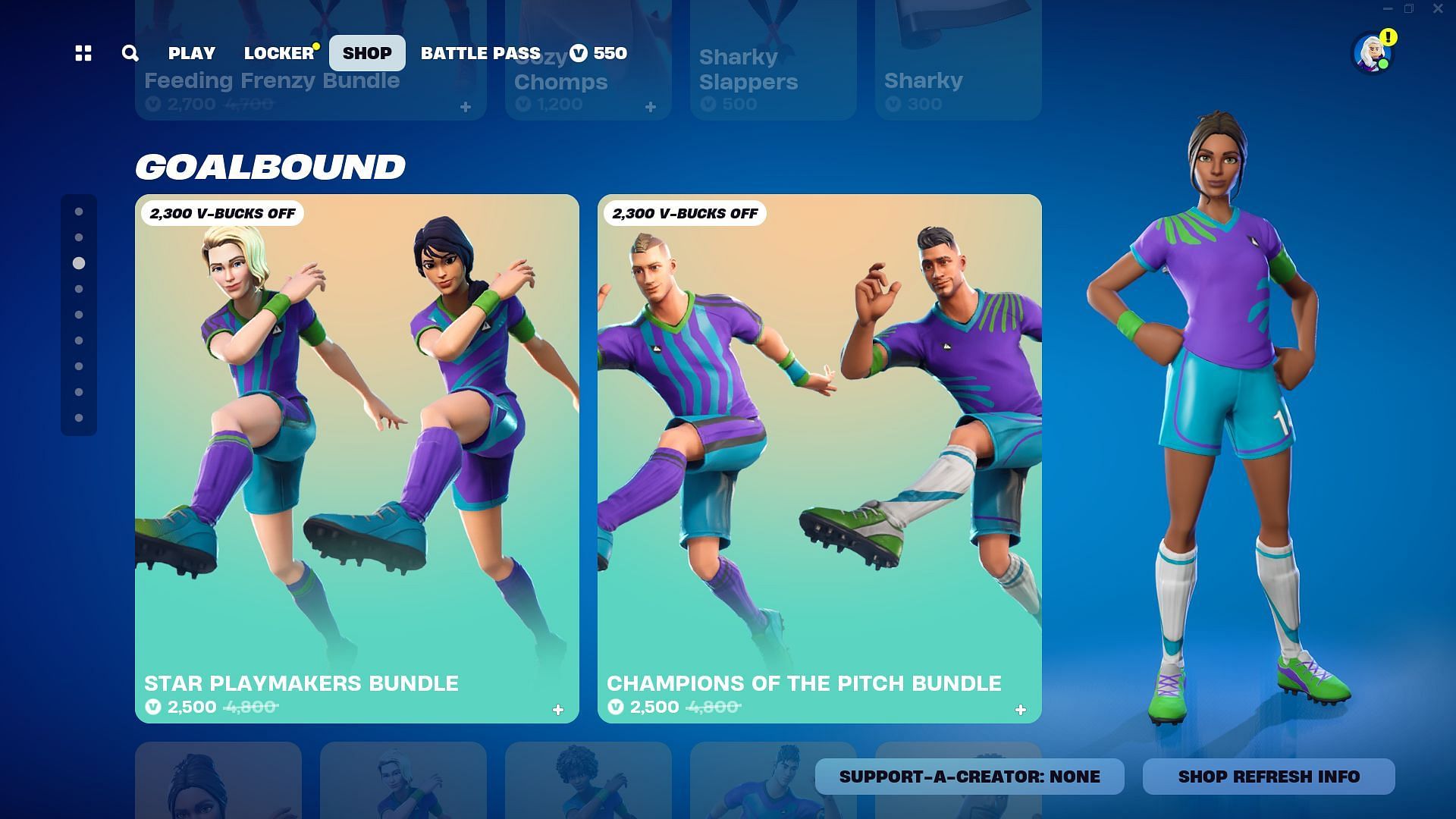 You can now purchase the Star Playmakers Bundle in Fortnite (Image via Epic Games)