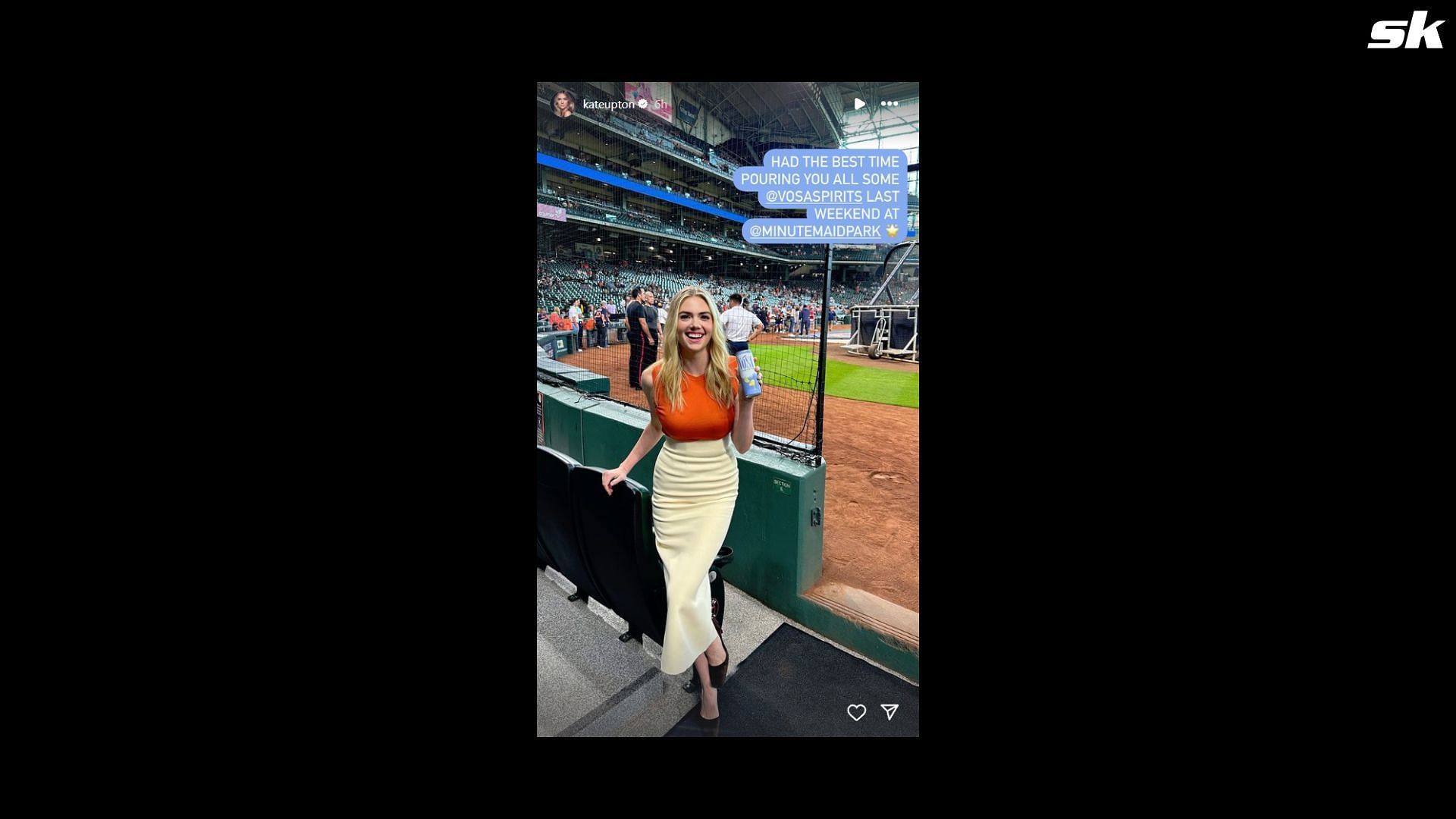 Screenshot from Kate Upton&#039;s story on Instagram