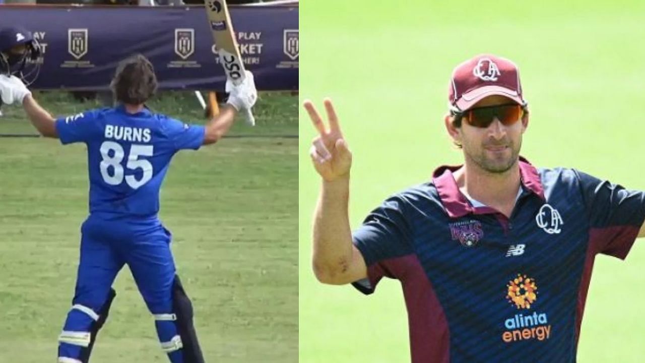 जो बर्न्स ने शतक जड़ हासिल की खास उपलब्धि (Photo Courtesy: ESPN and X)                               