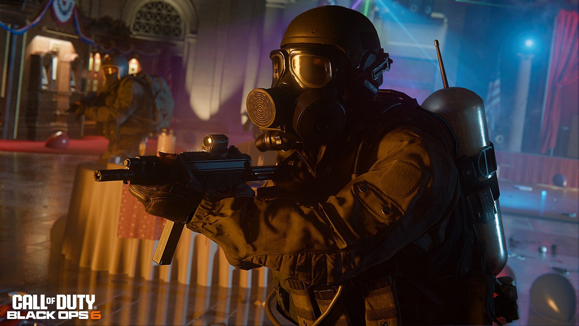 An Operator holding an SMG in Black Ops 6