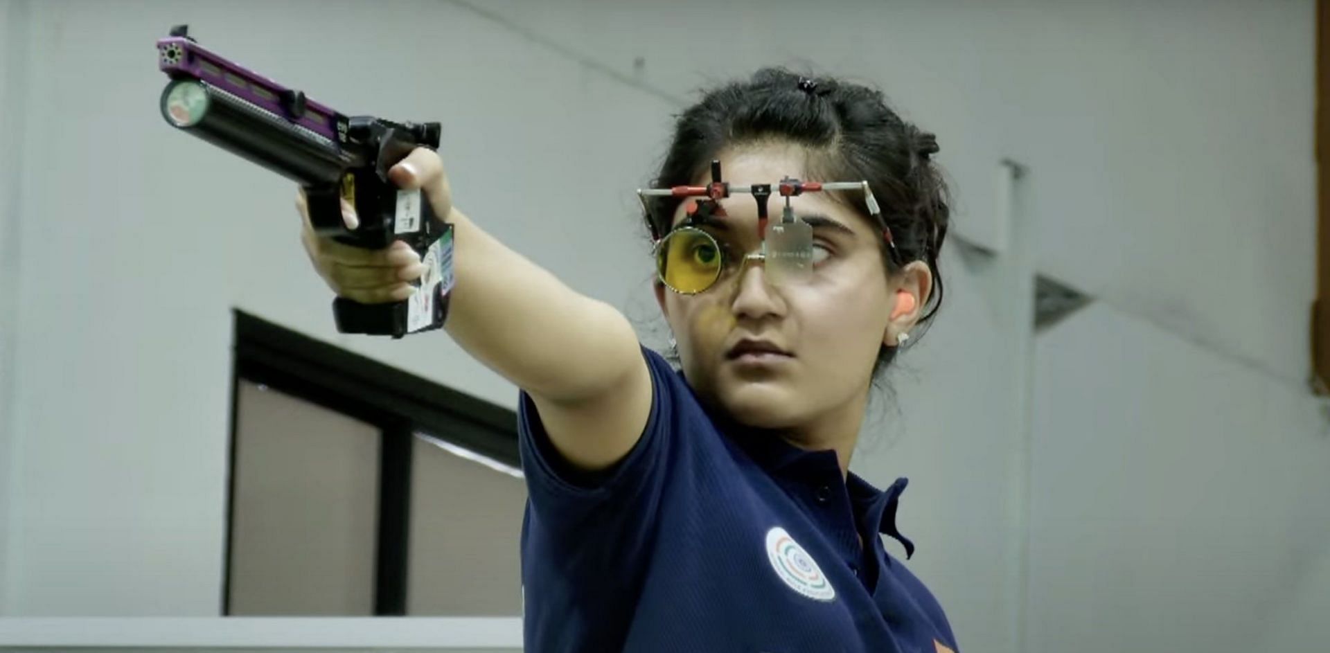 Esha Singh in action at the ISSF World Cup in Munich.