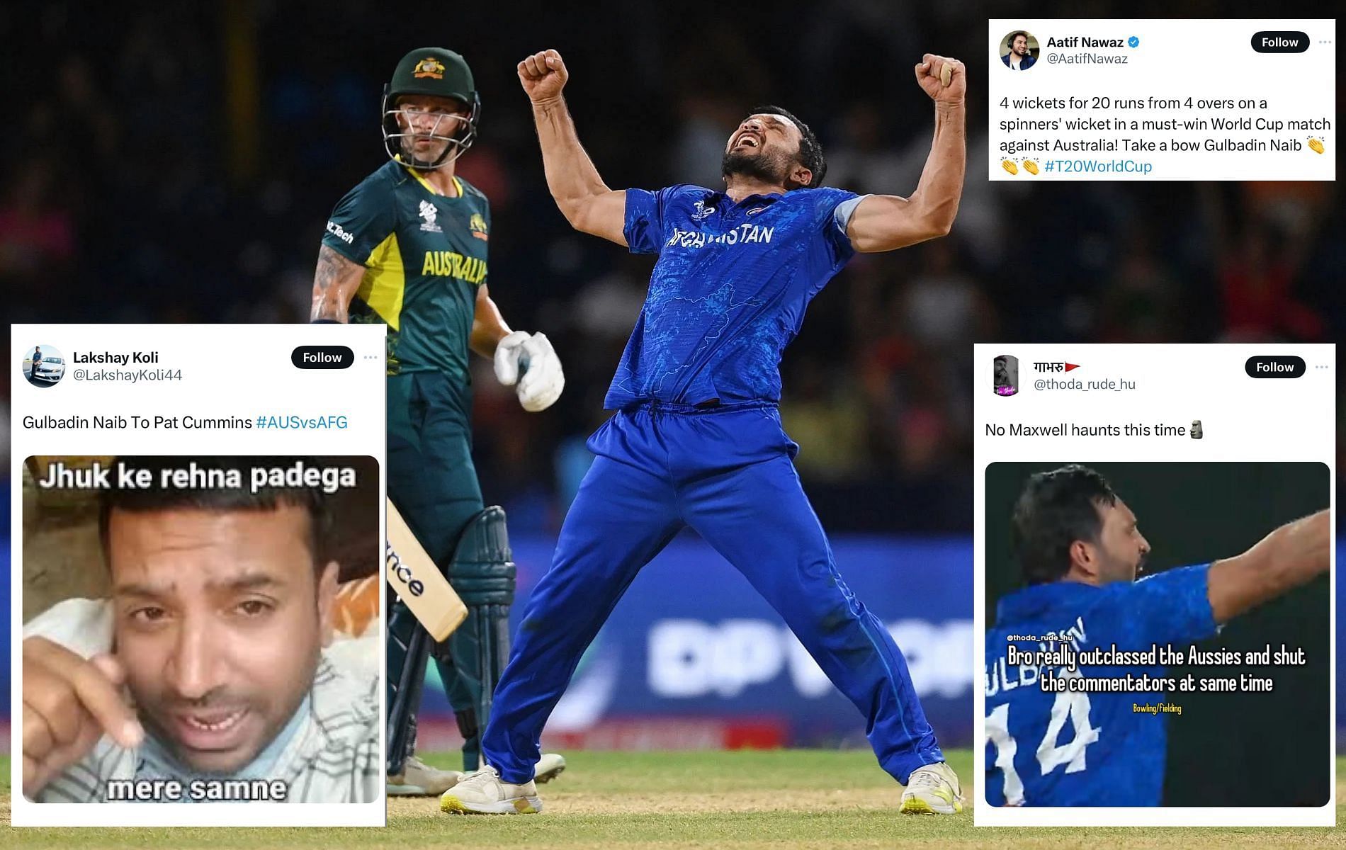 Gulbadin Naib was the Man of the Match in AUS vs AFG clash.