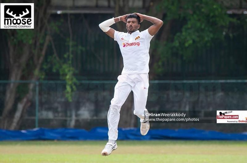 Dilshan Madushanka on his Test debut against Pakistan in Colombo in July 2023 (Image Credits: Dilshan Madushanka&#039;s Instagram)