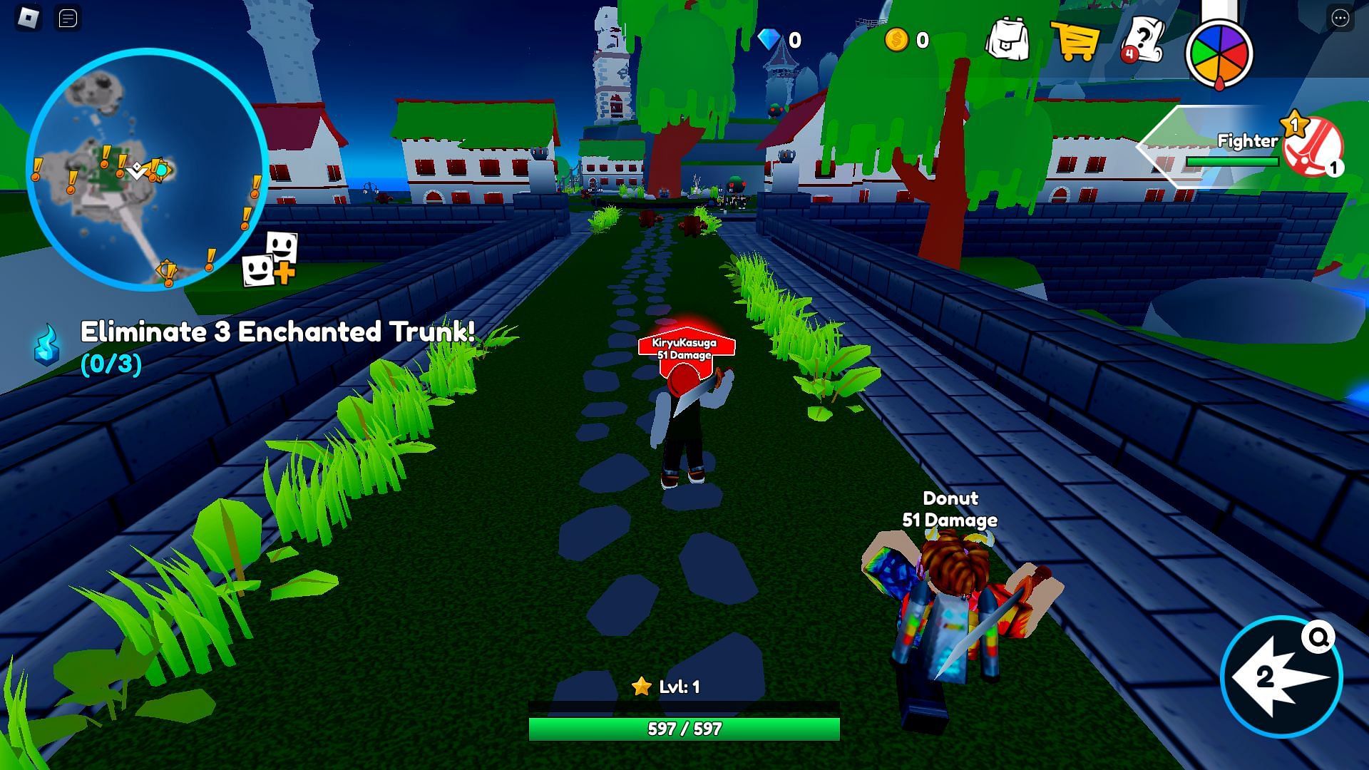 Starting an adventure in the game (Image via Roblox)