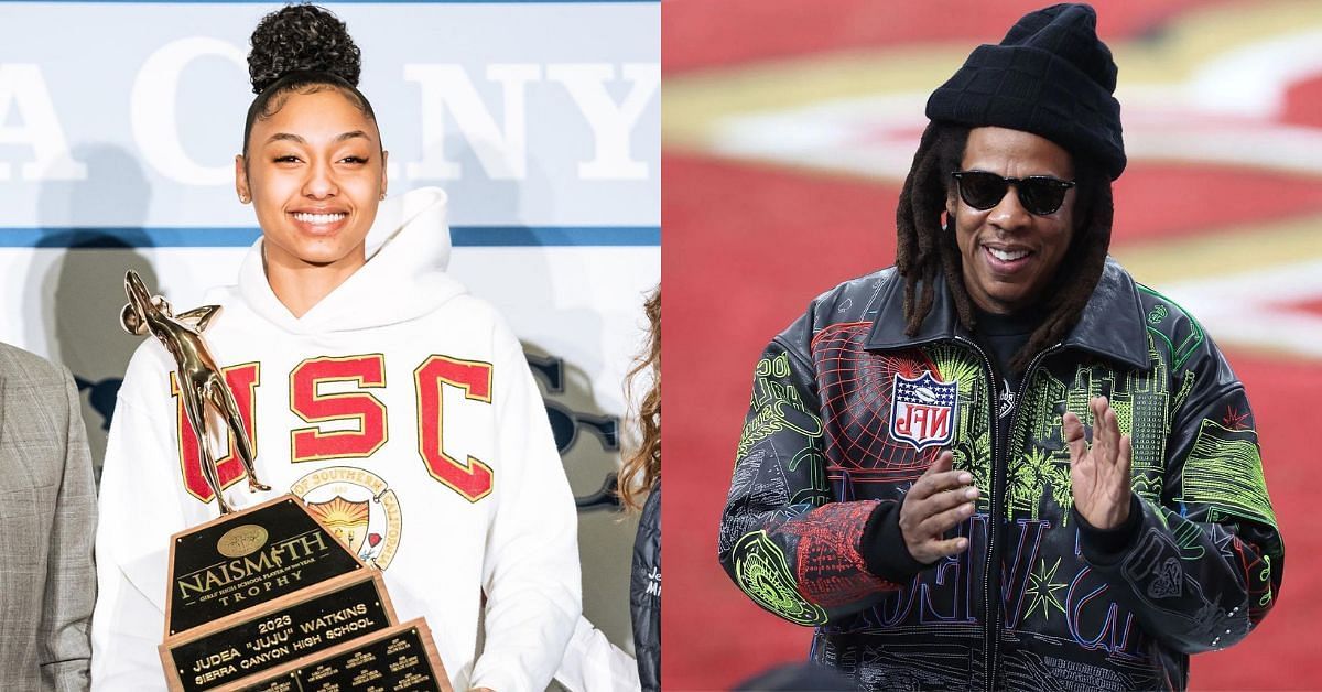 WATCH: USC star JuJu Watkins visits Roc Nation headquarters to meet-up with rapper Jay-Z