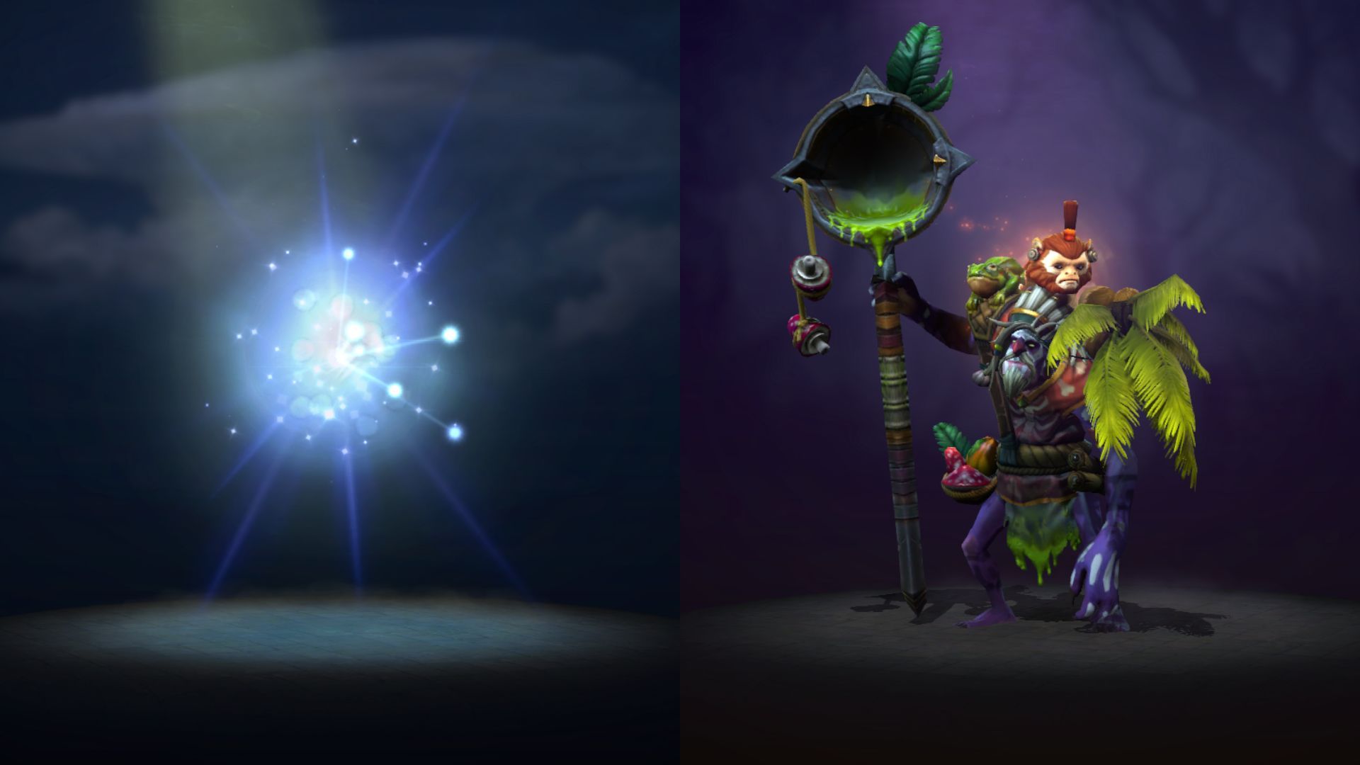 Witch Doctor and Io in Dota 2 (Image via Valve)