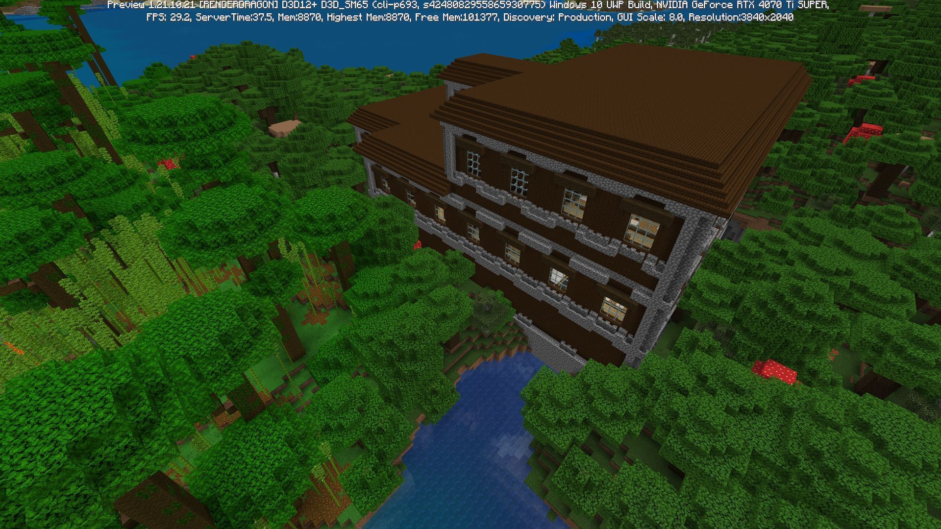 The woodland mansion found near spawn (Image via Mojang)