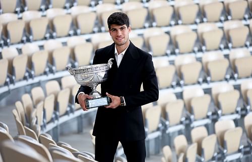 Carlos Alcaraz at the 2024 French Open. (Photo: Getty)