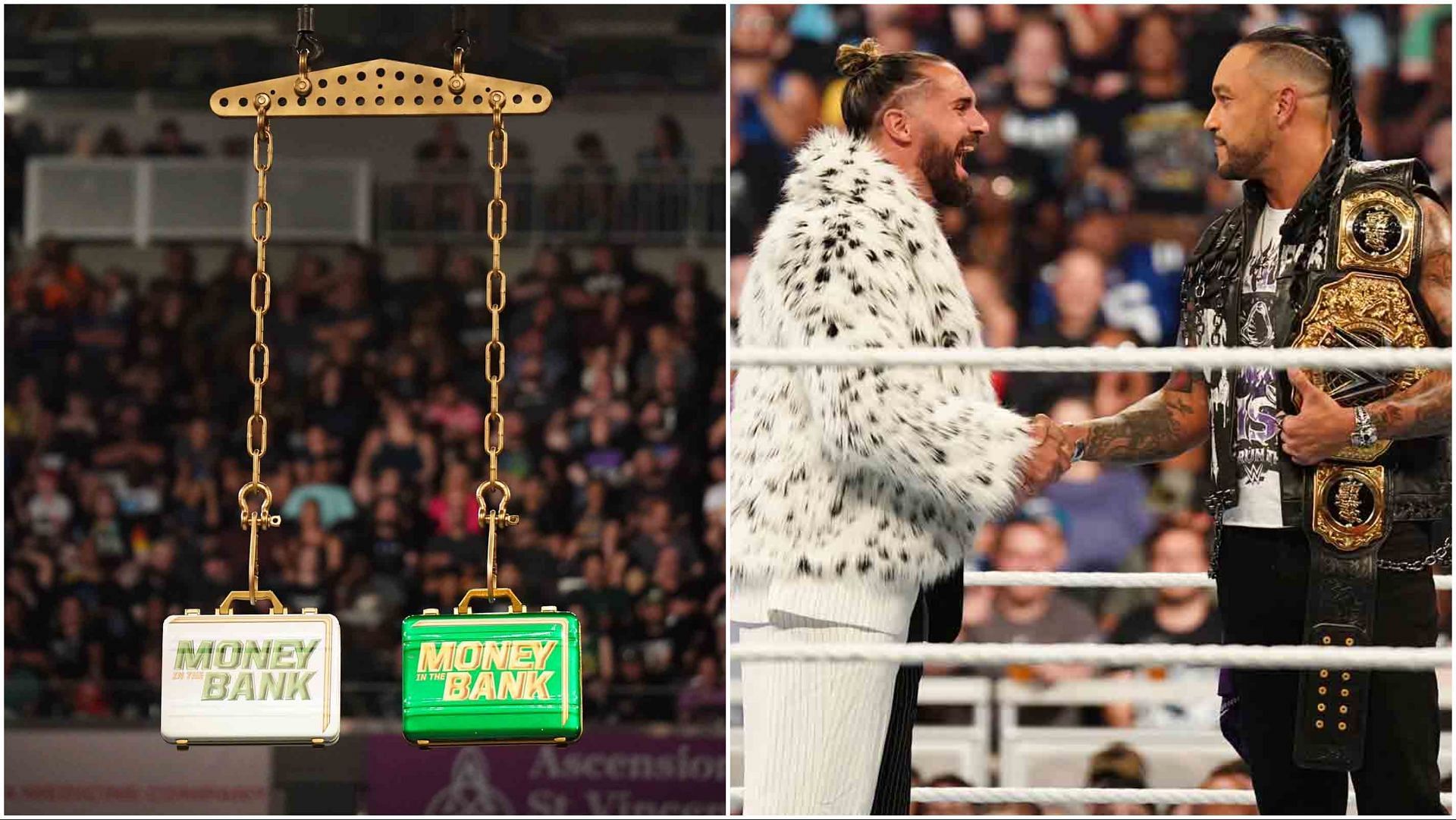WWE Money in the Bank briefcases, Seth Rollins and Damian Priest on WWE RAW
