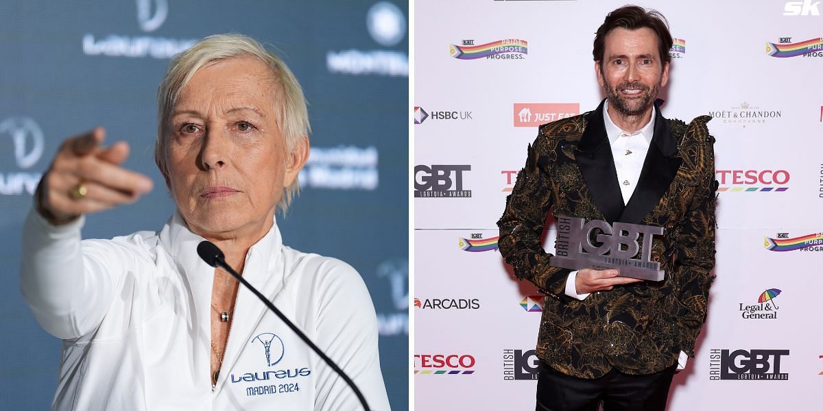 Martina Navratilova (L), David Tennant (Source: GETTY)