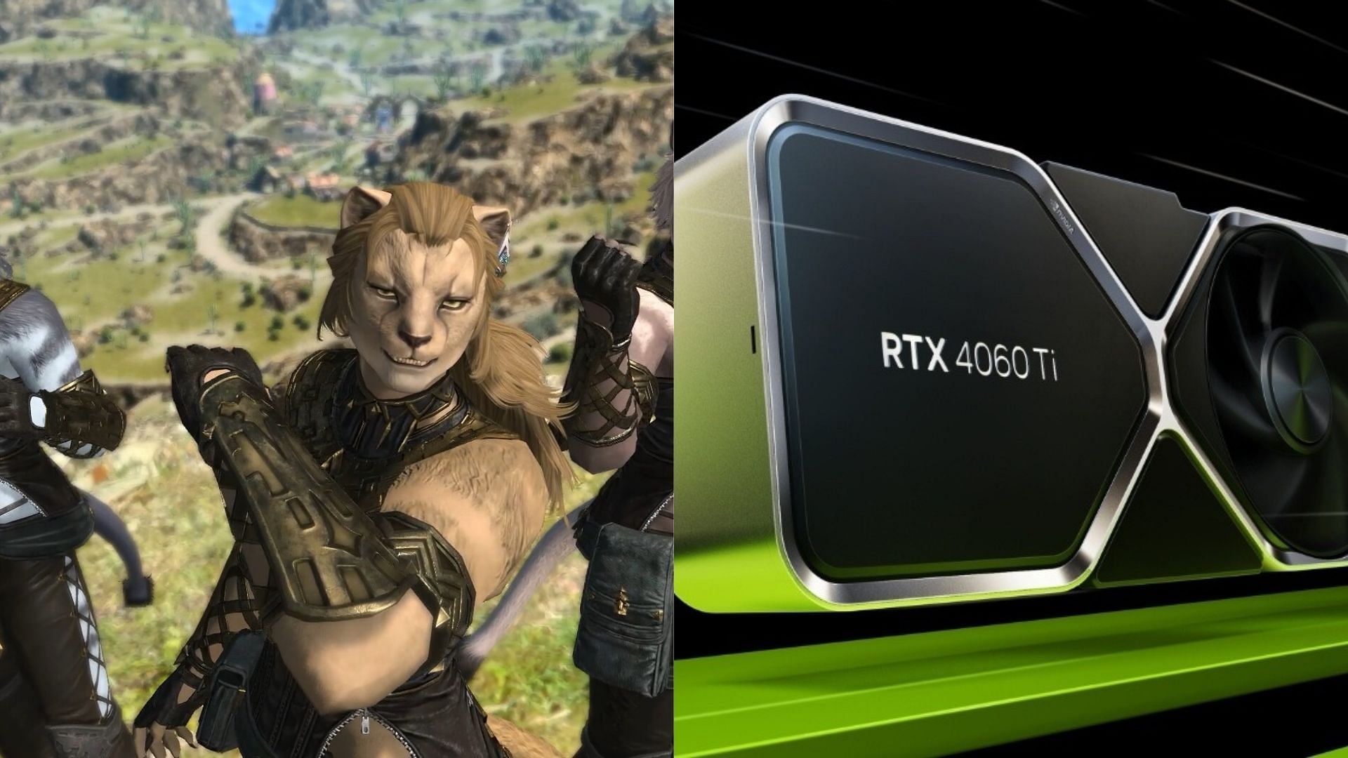 Final Fantasy XIV: Dawntrail runs at high framerates on the RTX 4060 and 4060 Ti (Image via Square Enix and Nvidia)