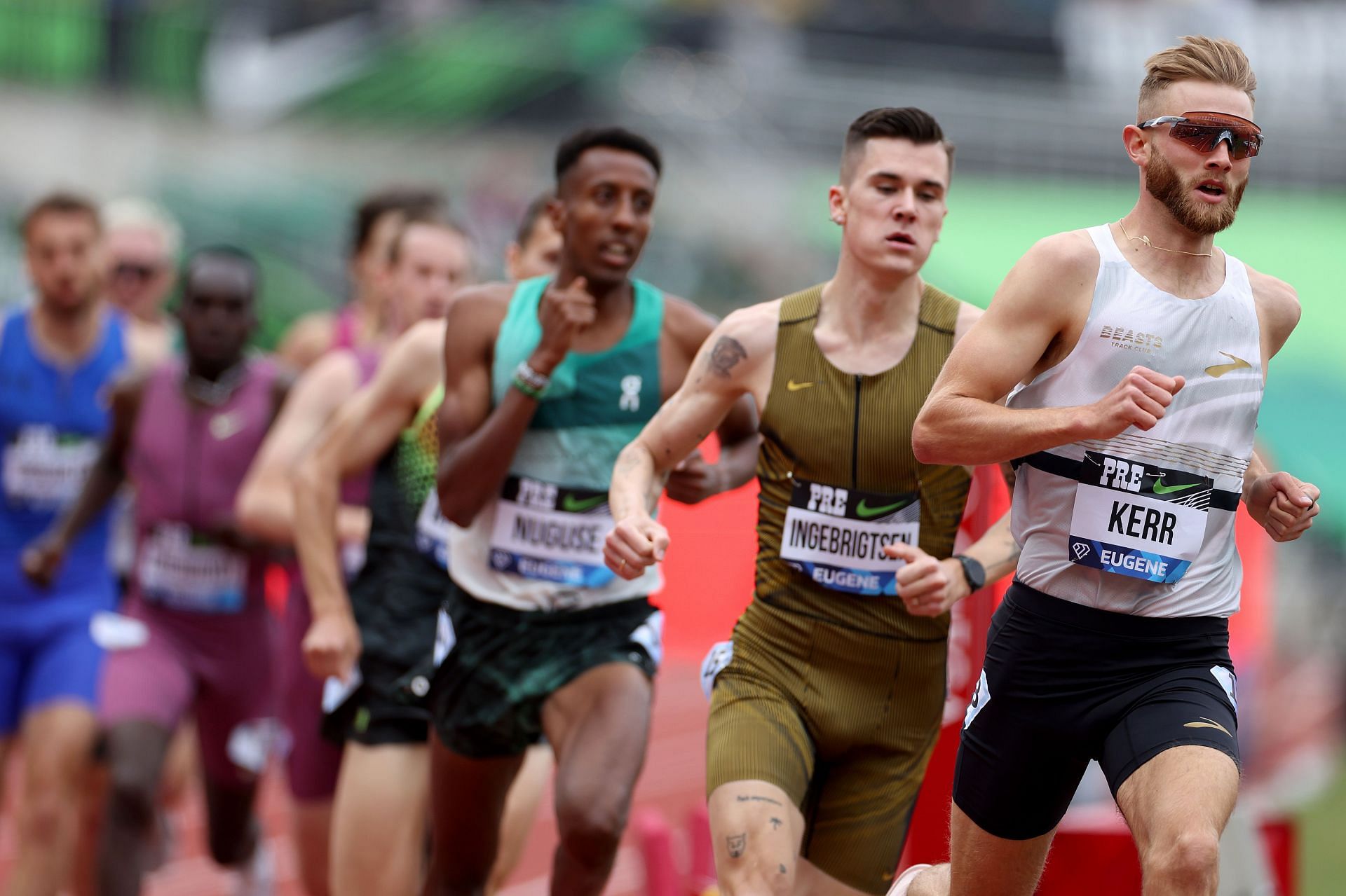 Josh Kerr of Team Great Britain competes in the Bowerman Mile during the Wanda Diamond League Prefontaine Classic at Hayward Field on May 25, 2024 in Eugene, Oregon. (Photo by Steph Chambers/Getty Images)