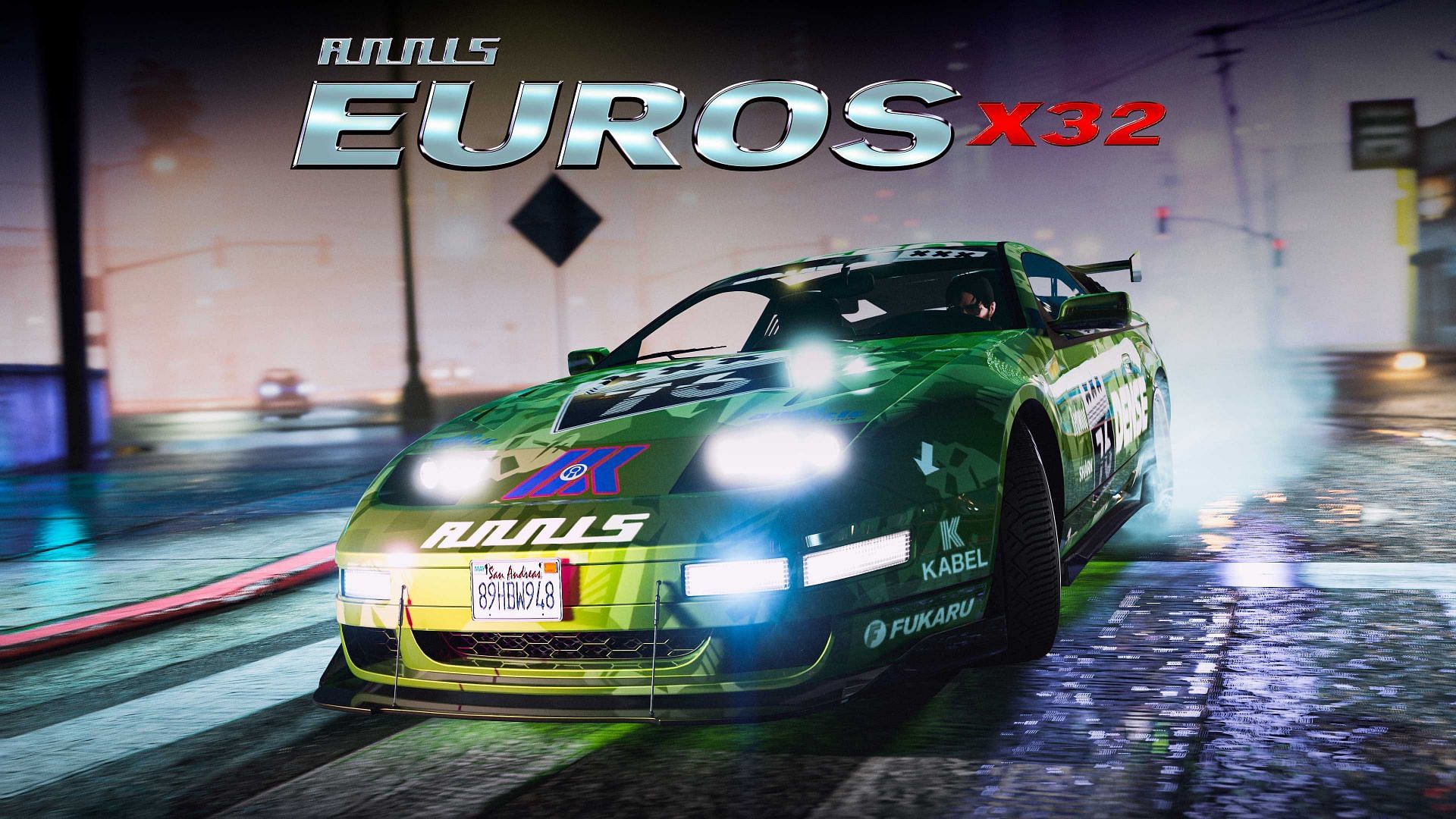 Here&#039;s the official Euros X32 poster (Image via Rockstar Games)