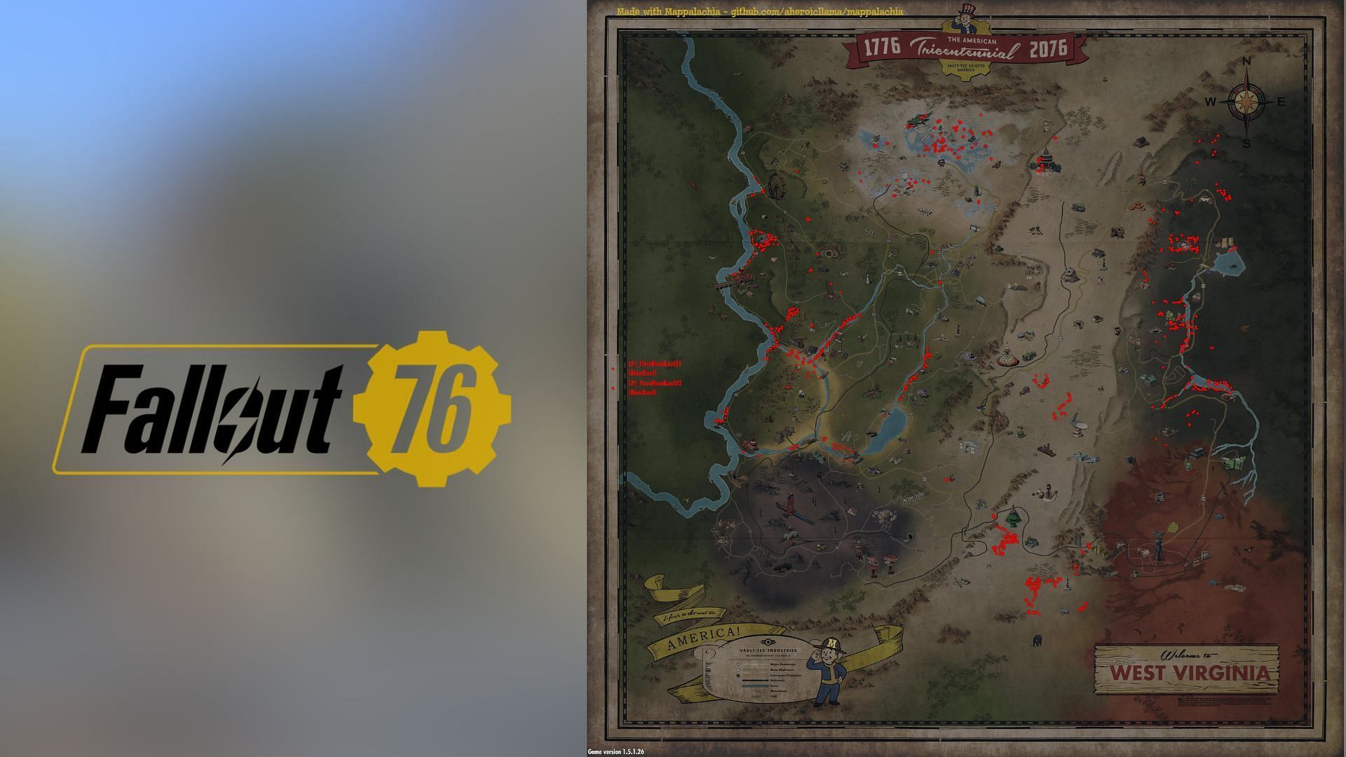 Locations where you can find Bloodleaf (Image via Bethesda Game Studios)